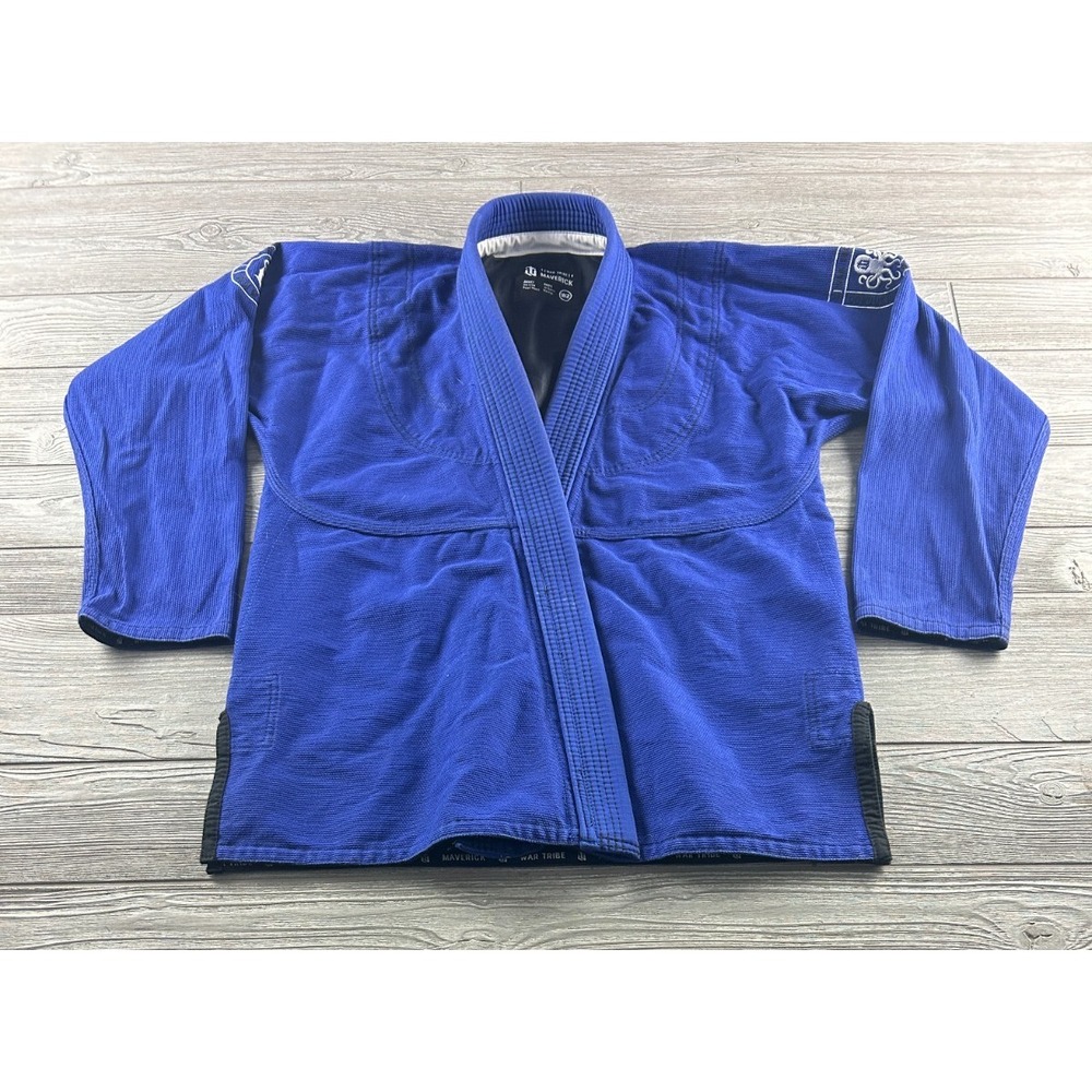 War Tribe World Class Jiu Jitsu Gi Jacket Top Mens W2 Pearl Weave Blue Maverick